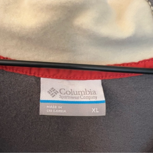NWT Columbia Zip Up Gray Cream Red Hoodie with Logo- Size XL - Picture 13 of 16